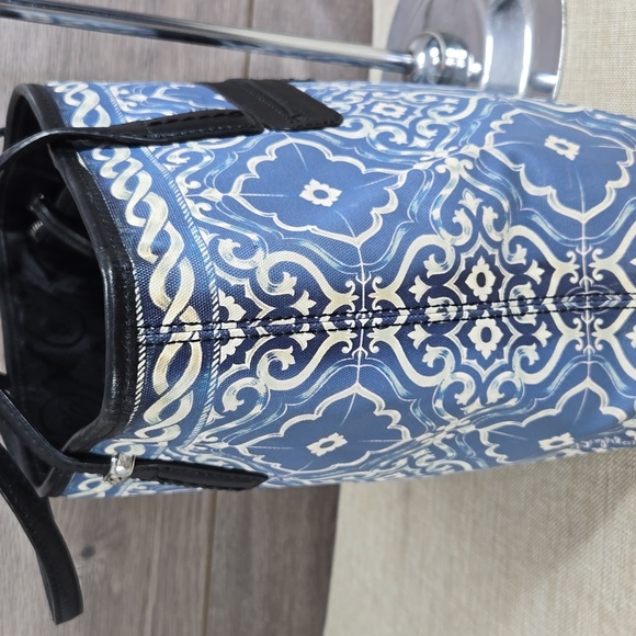 Brighton Blue Nylon Leather Tote Shoulder Bag - Picture 6 of 13